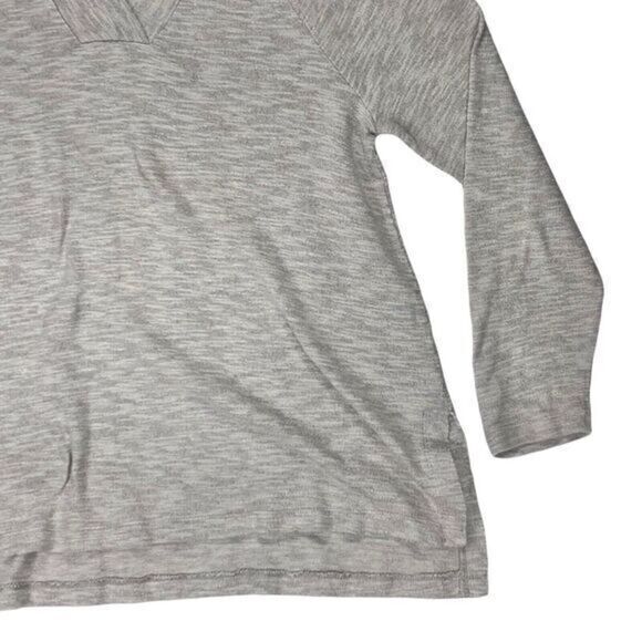J. Jill Lagenlook Tunic Top Womens Large Gray Minimalist Primitive Long Sleeve - Picture 4 of 16